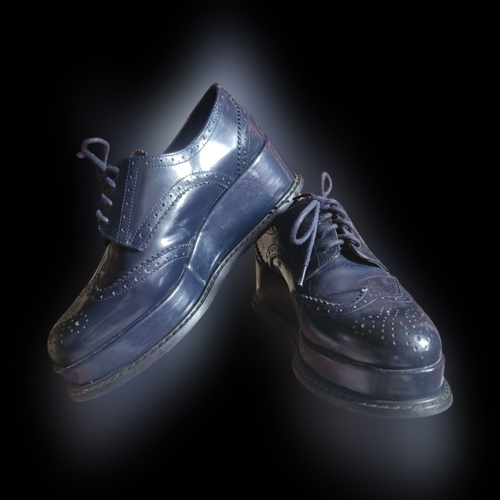 Uterque Blue Moccasins Modern Design